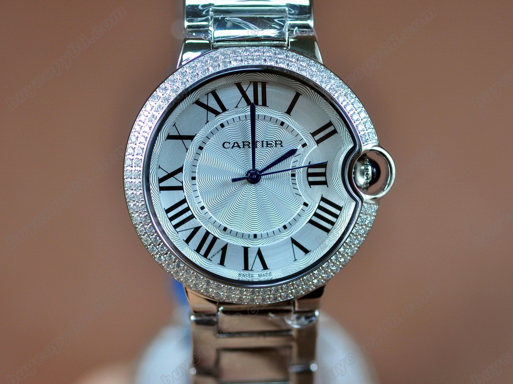 卡地亞【女性用】 Ballon Bleu de Cartier Ladies SS White石英機芯搭載5