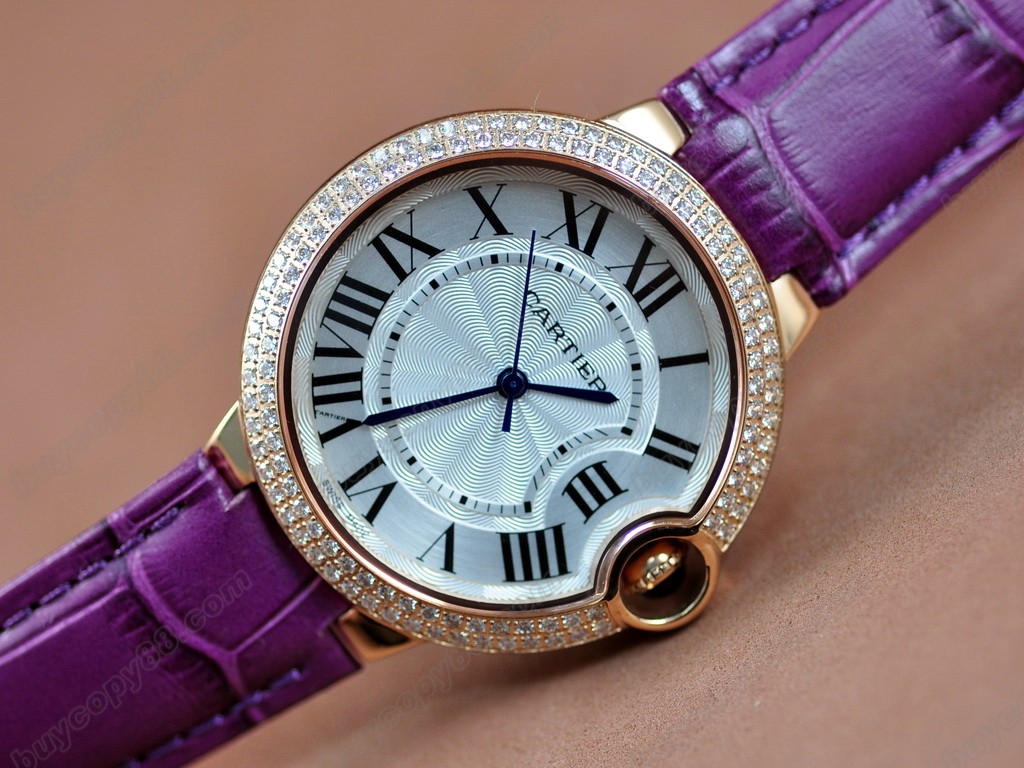 卡地亞【男性用】Ballon Bleu de Cartier Ladies RG White 石英機芯搭載8