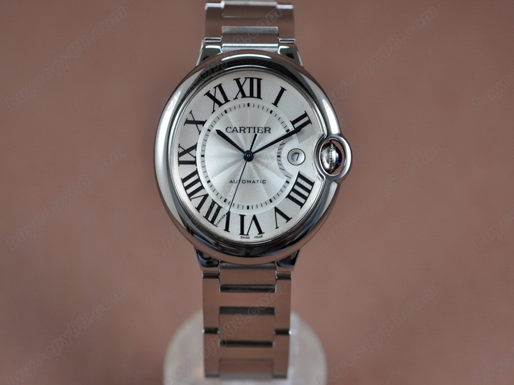 卡地亞【男性用】Ballon Bleu de Cartier Men SS White Swiss Eta 2824自動機芯搭載　6