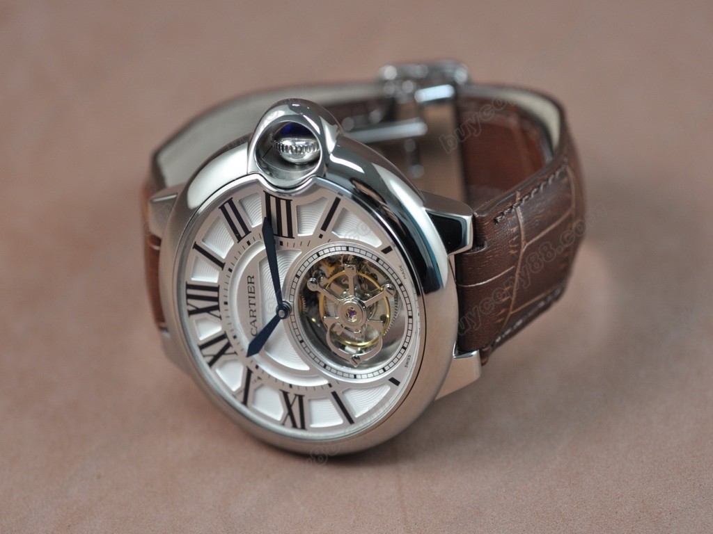 卡地亞【男性用】Ballon de Cartier Tourbillon Asian Manual 手上鏈搭載5