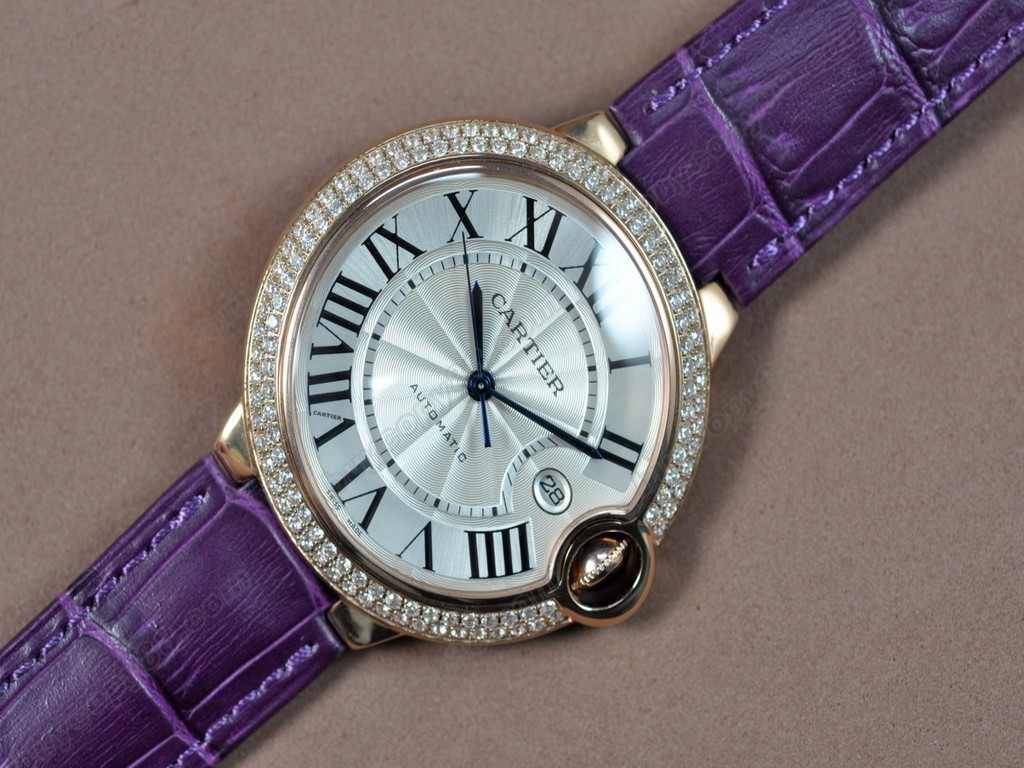 卡地亞【男性用】 Ballon Blue de Cartier RG/Diam/LE White Swiss Eta 2824-2 自動機芯搭載 6