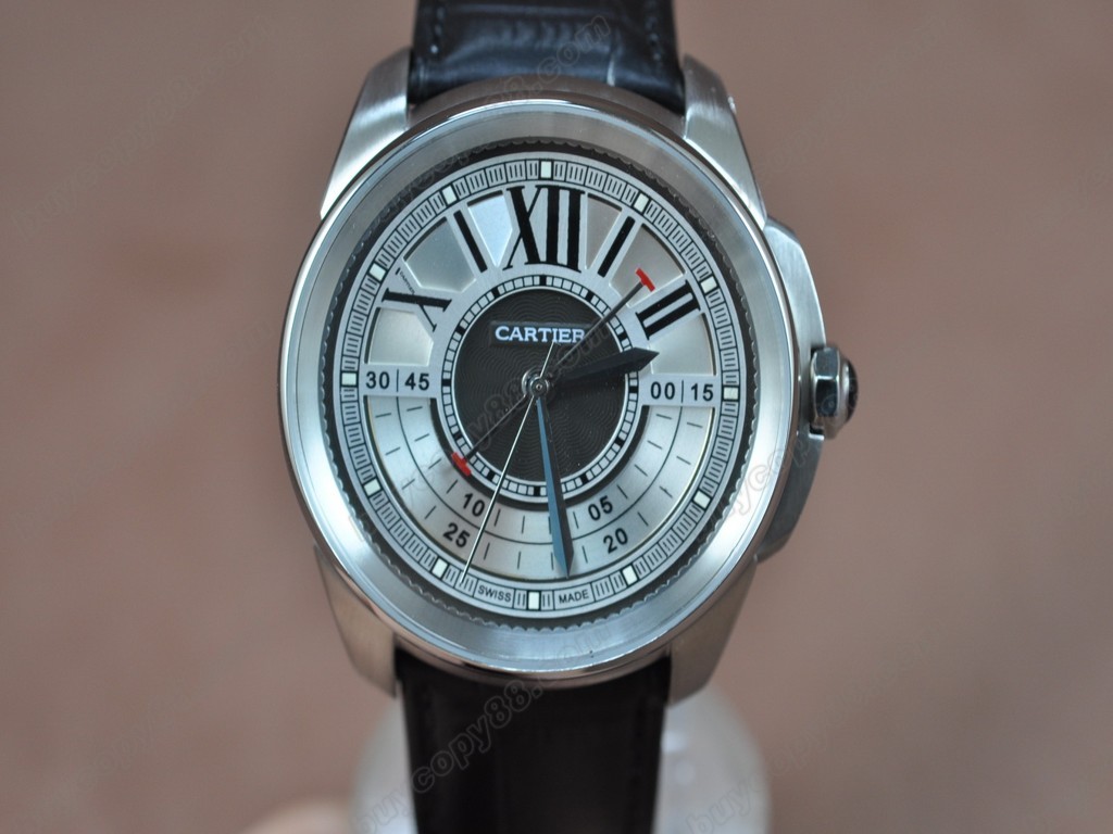 卡地亞【男性用】Calibre de cartier SS/LE/GMT White Asia 自動機芯搭載6