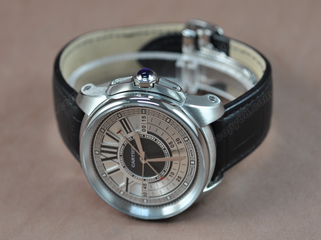 卡地亞【男性用】Calibre de cartier SS/LE/GMT White Asia 自動機芯搭載4