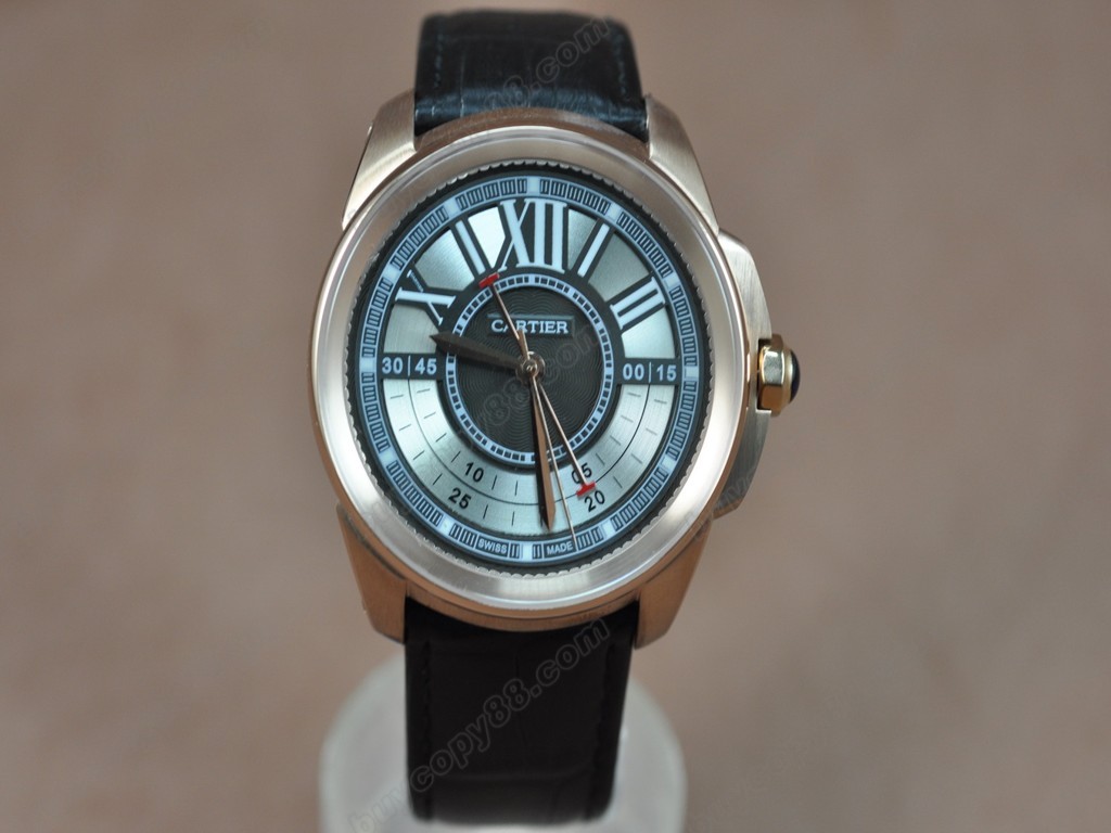 卡地亞【男性用】 Calibre de cartier RG/LE/GMT Black Asia 自動機芯搭載7