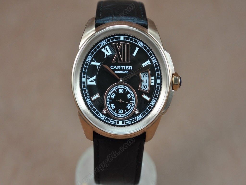 卡地亞【男性用】Calibre de cartier RG/LE Black Asia 自動機芯搭載7