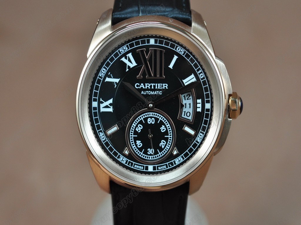 卡地亞【男性用】Calibre de cartier RG/LE Black Asia 自動機芯搭載5