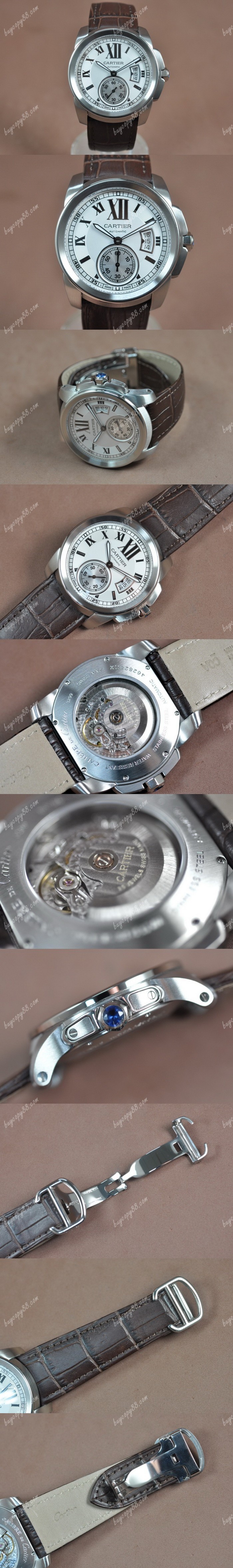  卡地亞Cartier Calibre de Cartier SS/LE White Dial A-2824自動機芯搭載0