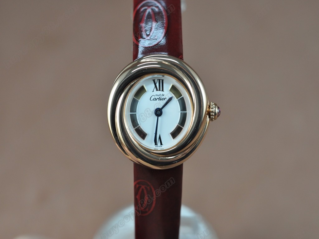 卡地亞【女性用】 Mut de Cartier YG/LE/White Swiss Swiss 石英機芯搭載10