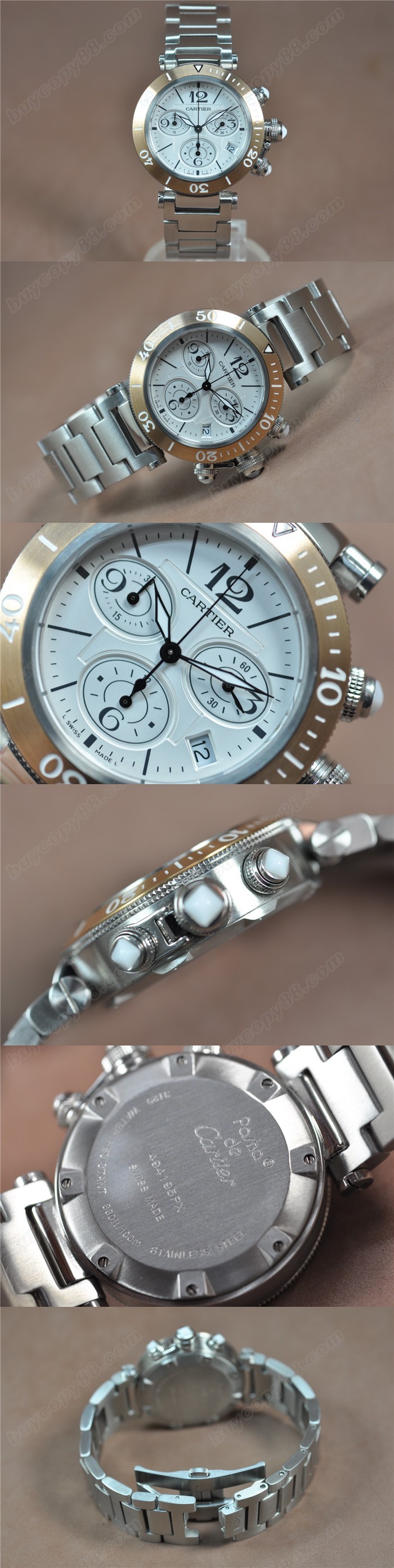 卡地亞Cartier Pasha 37mm TT/SS Swiss 石英機芯0