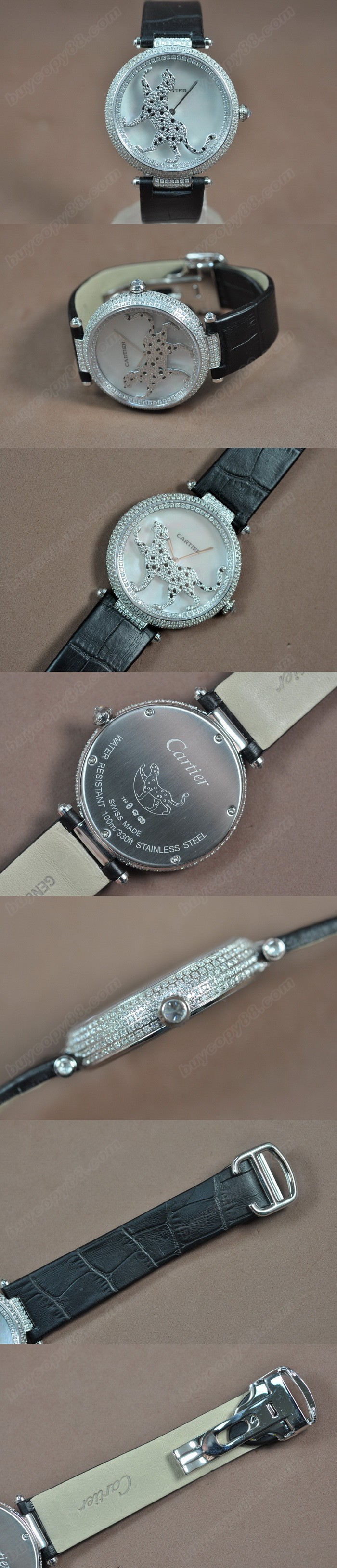 卡地亞 Pasha Swiss Quartz SS/LE/Diam Pearl 石英機芯搭 載0