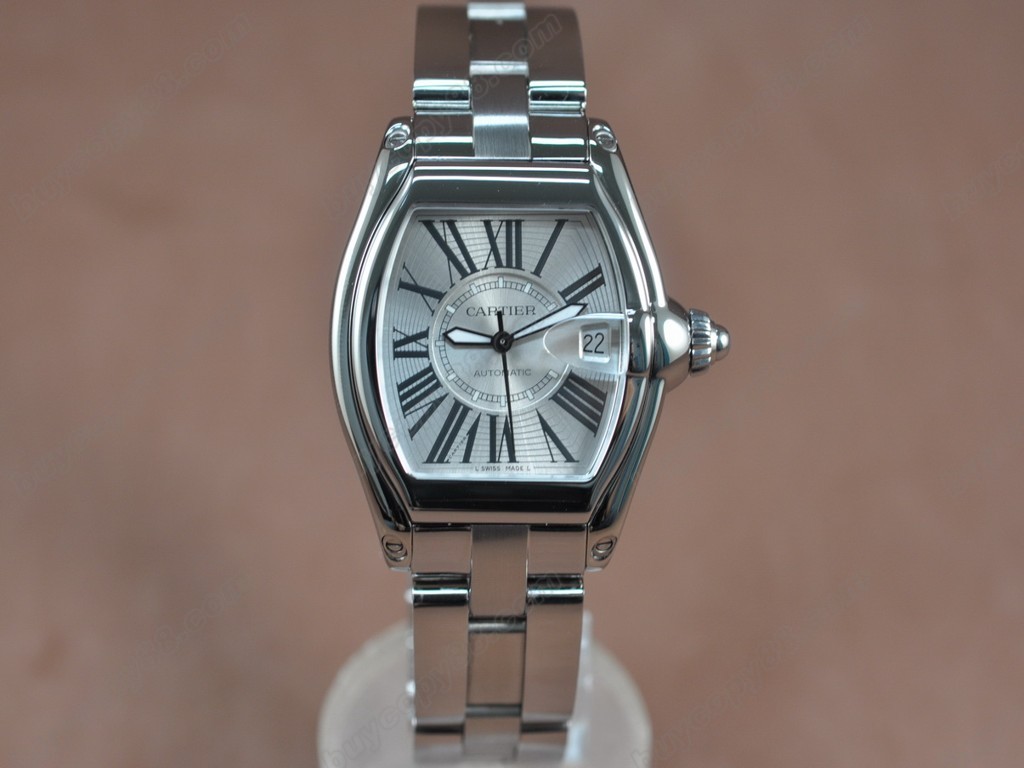 卡地亞【男性用】Men Roadster SS White dial Asia Eta 2892-2 自動機芯搭載11