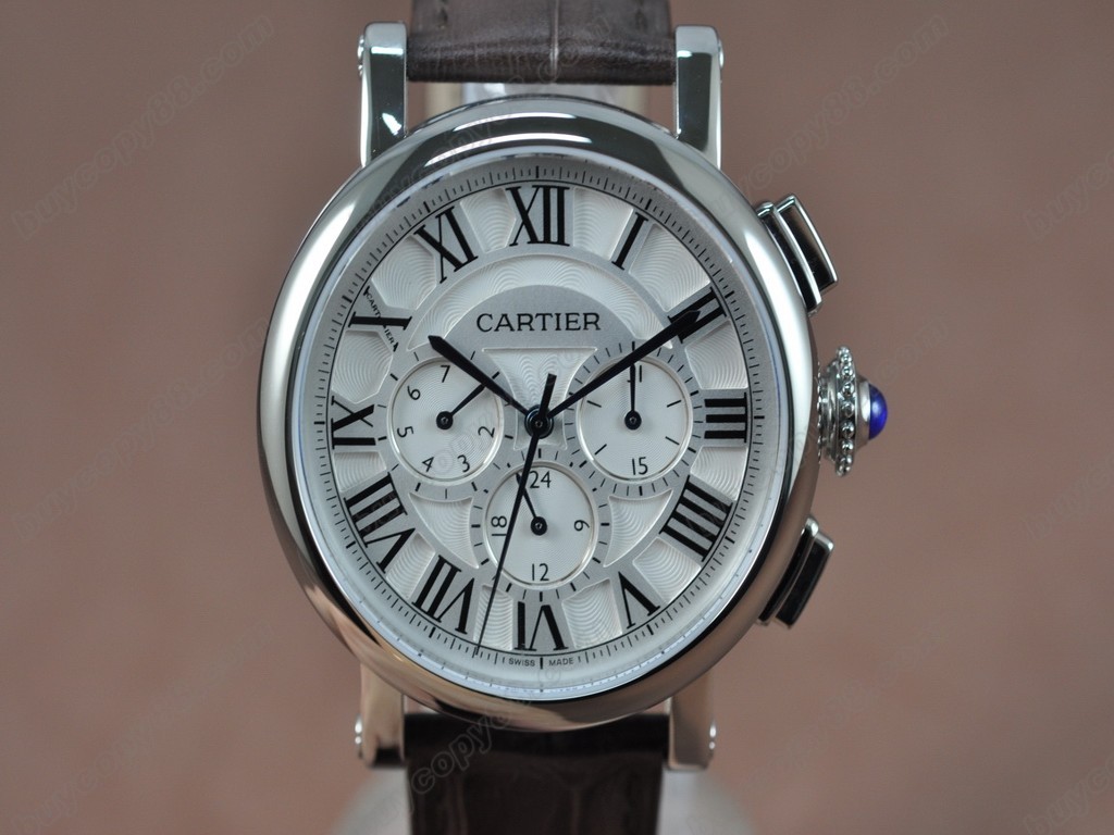 卡地亞【男性用】 Rotonde SS Swiss Eta 2836-2 自動機芯搭載6