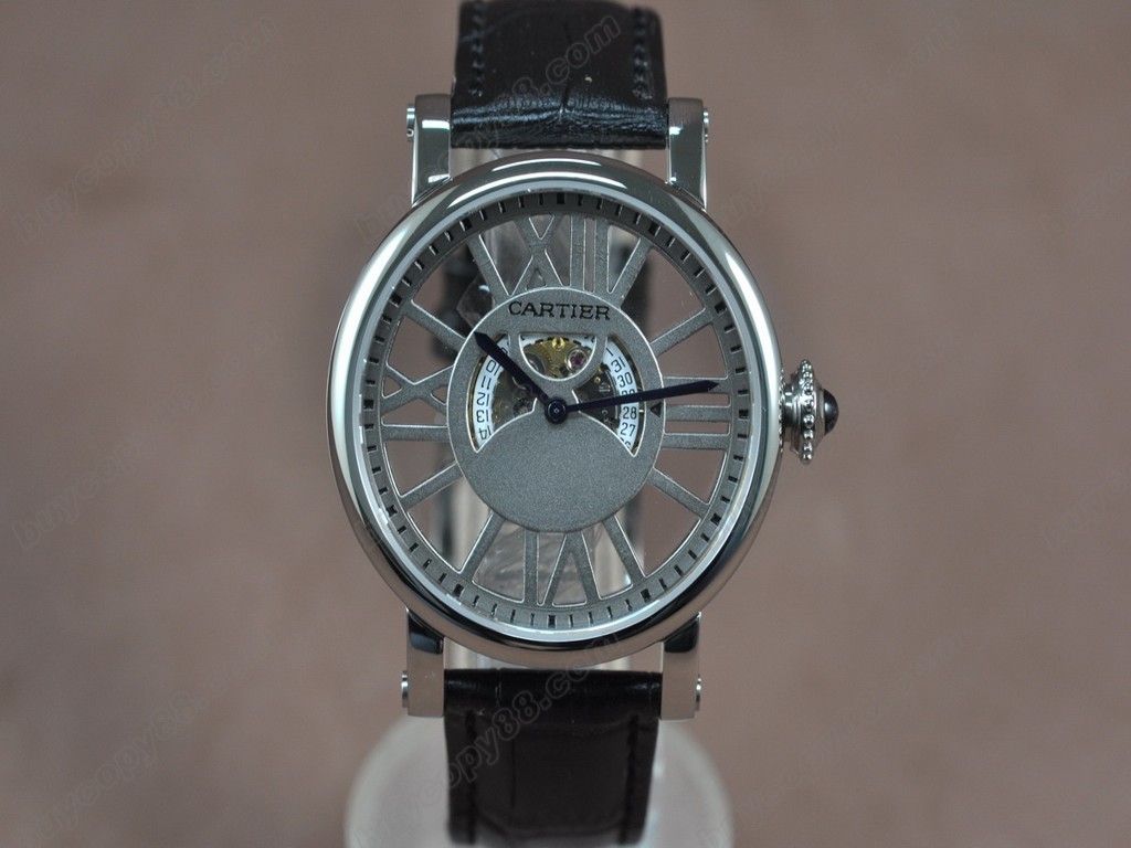 卡地亞【男性用】 Rotonde SS Skeleton dial Swiss Eta 2671-2 自動機芯搭載9