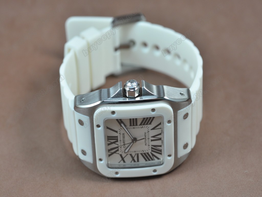 卡地亞【男性用】 Santos 39mm RG/RU White dial A-2824-2 自動機芯搭載5