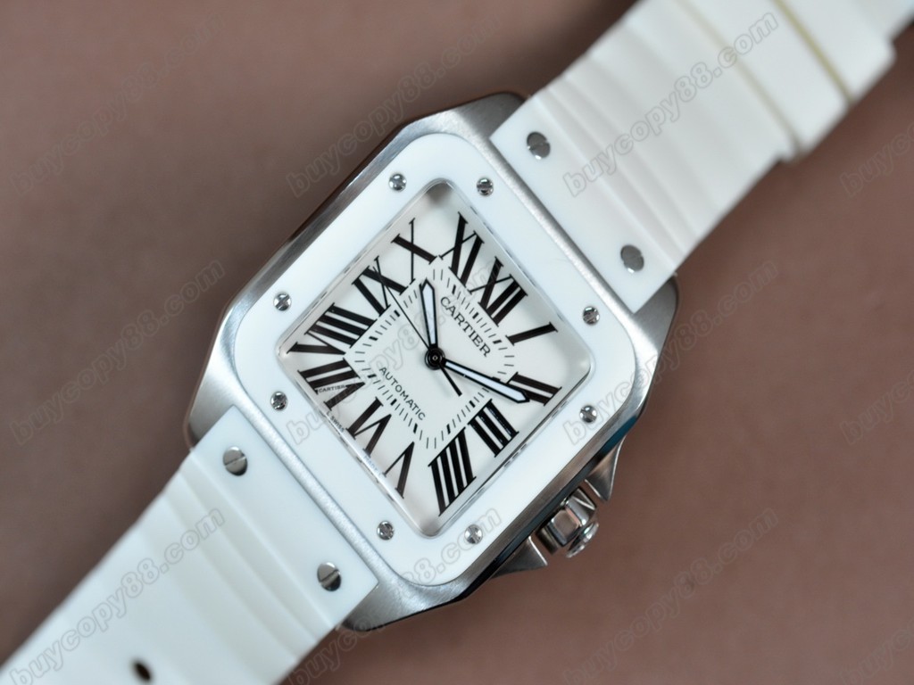 卡地亞【男性用】 Santos 39mm RG/RU White dial A-2824-2 自動機芯搭載4