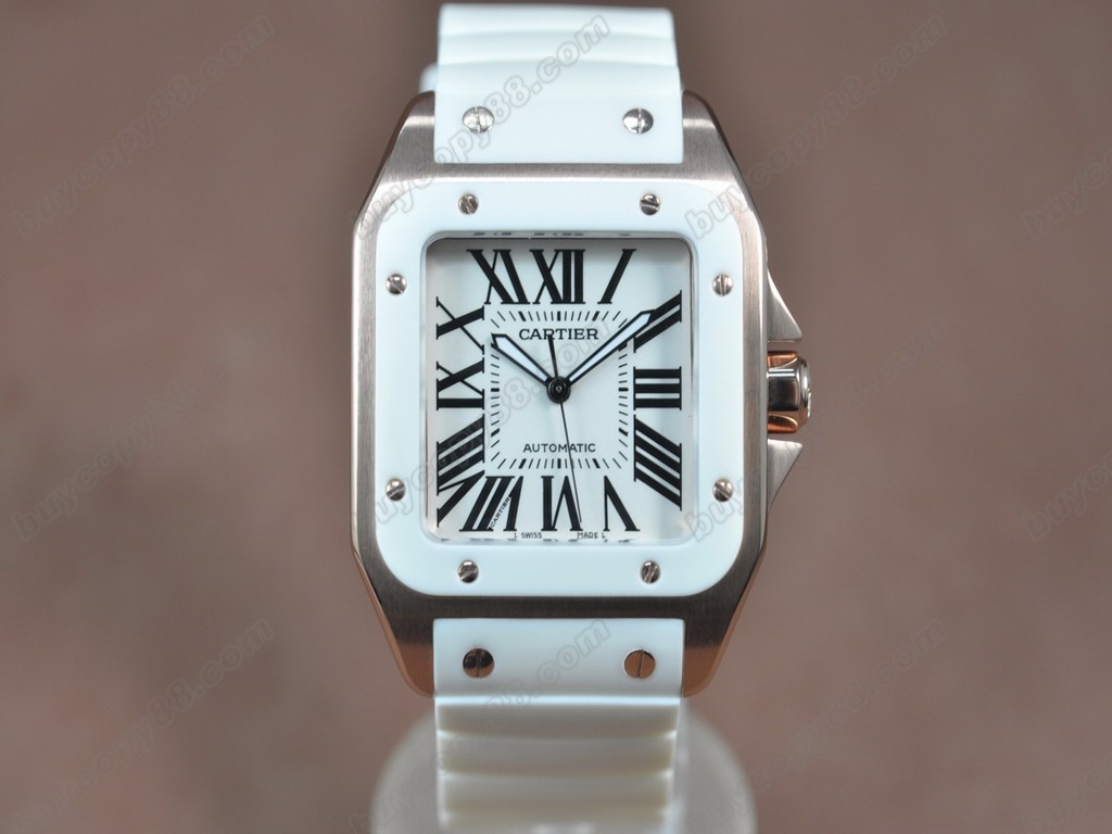 卡地亞【男性用】 Santos 39mm SS/RU White dial A-2824-2 自動機芯搭載7