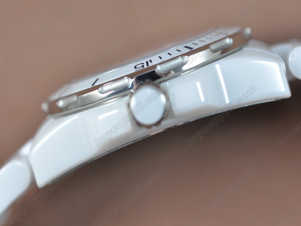 香奈兒【男性用】J12 (Best version)Full White Ceramic White Dial Swiss Eta 2824-2 自動機芯搭載3