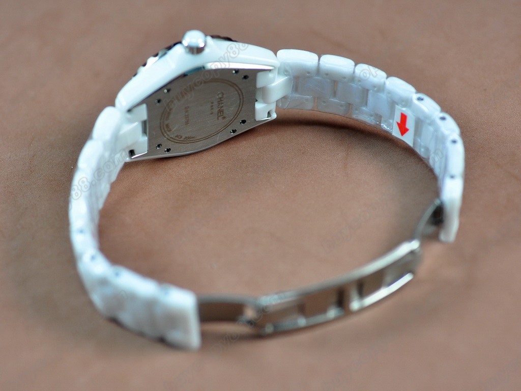 香奈兒【女性用】 J12 Joaillerie Ladies White/Red/Clear Japanese石英機芯搭載4