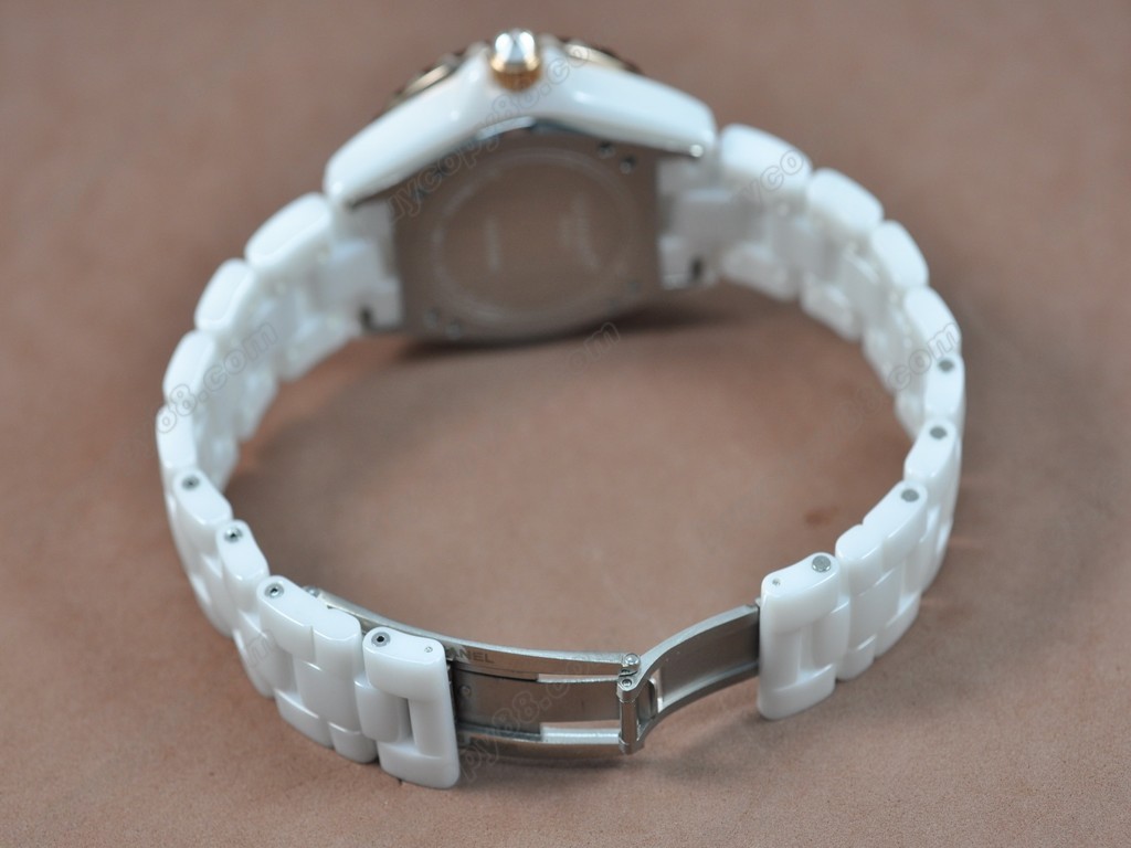 香奈兒【女性用】  J12 Joaillerie Ladies White/White/Clear Asian 2813 自動機芯搭載3