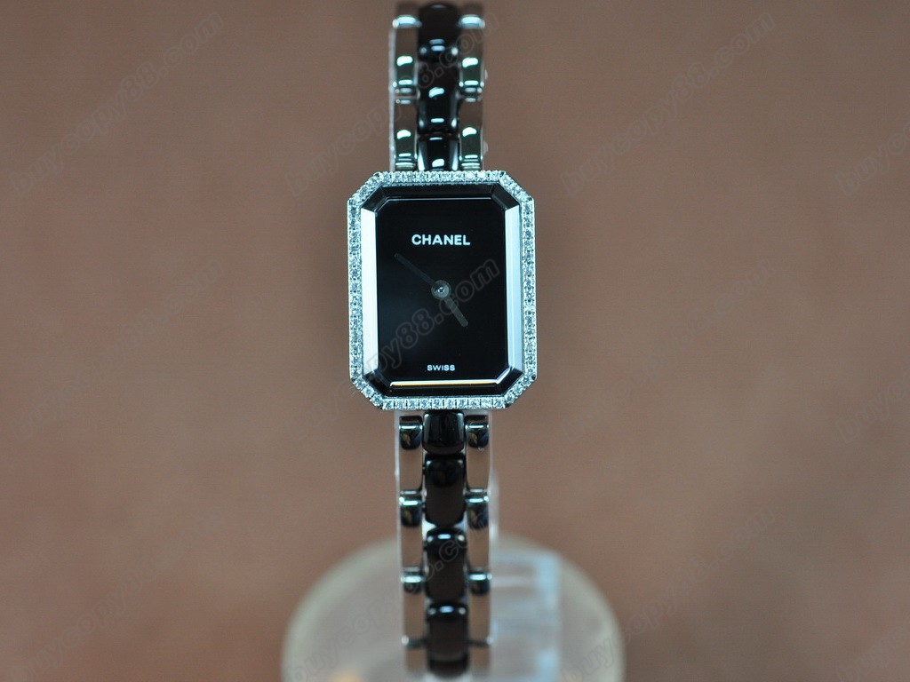 香奈兒【女性用】Ladies Premiere Black SS/Ceramic/Diamonds Japanese石英機芯搭載0