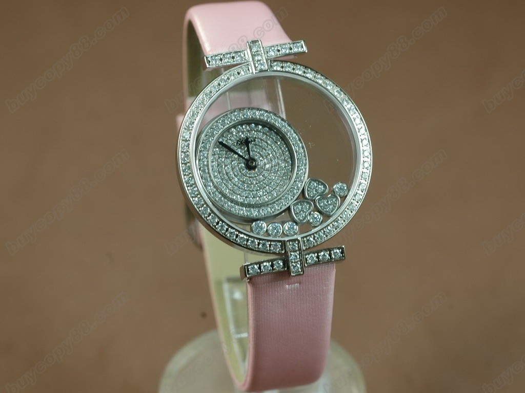 蕭邦錶【現貨 女用】Happy Diamonds Ladies Pink Strap Swiss石英錶4