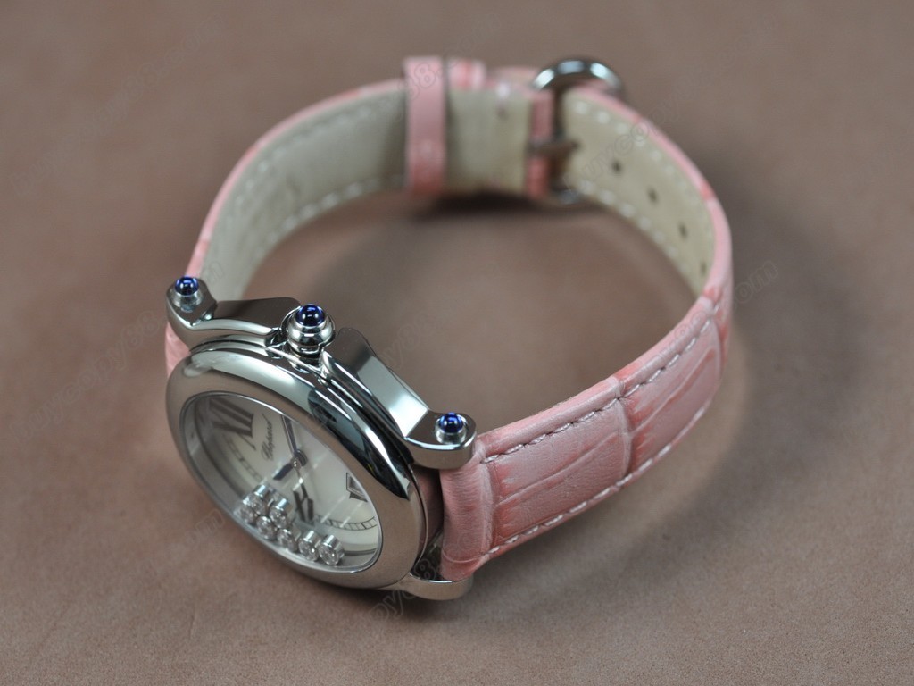 蕭邦錶【女性用】 Happy Sports SS/White Swiss 石英機芯搭載0