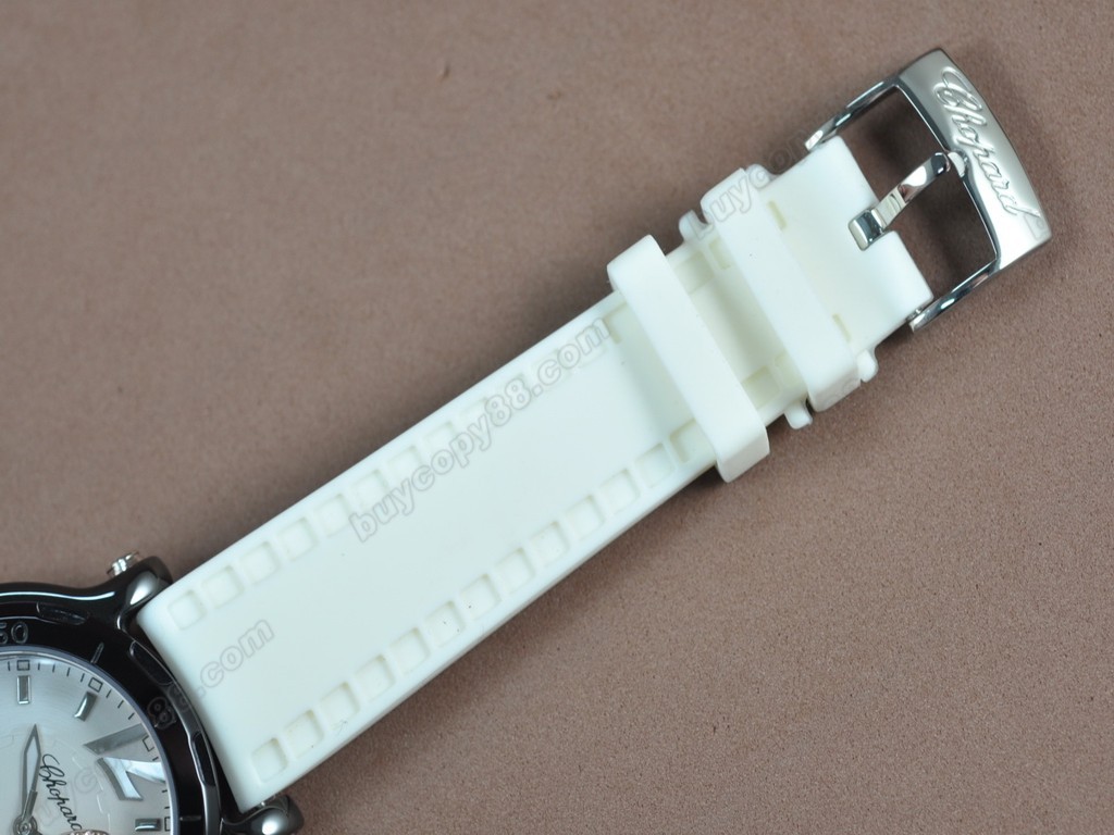 蕭邦錶【女性用】 Happy Sports PVD/LE White dial Swiss 石英機芯搭載1