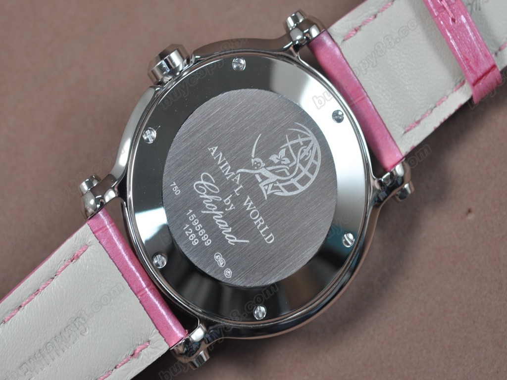 蕭邦錶【女性用】Happy Sports Animal Kingdom SS/LE Diam White Dial Swiss 石英機芯搭載3