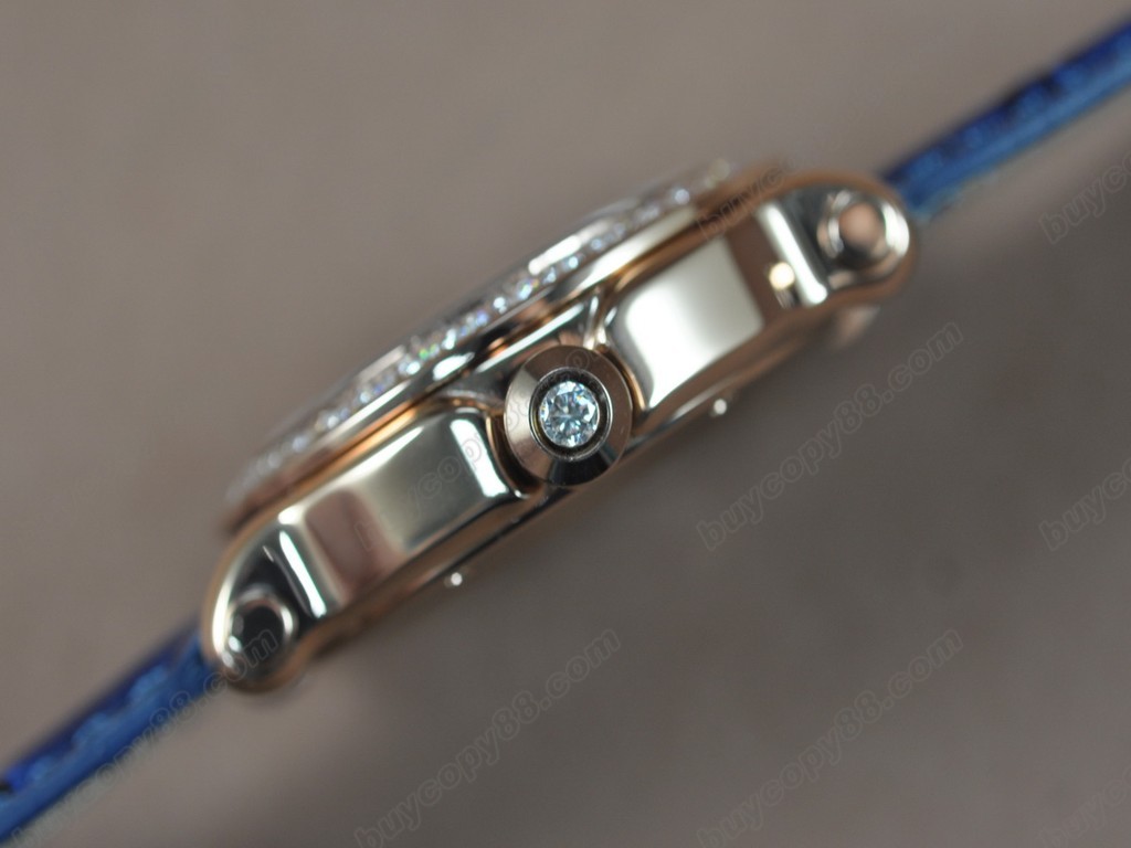 蕭邦錶【女性用】Happy Sports Animal Kingdom RG/LE Diam White Dial Swiss 石英機芯搭載3