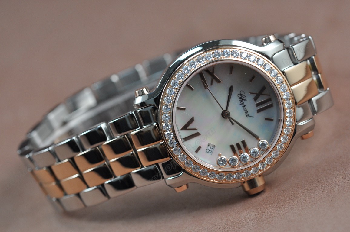 蕭邦錶【女性用】Happy Sports RG/Dia/White Swiss石英機芯搭載2