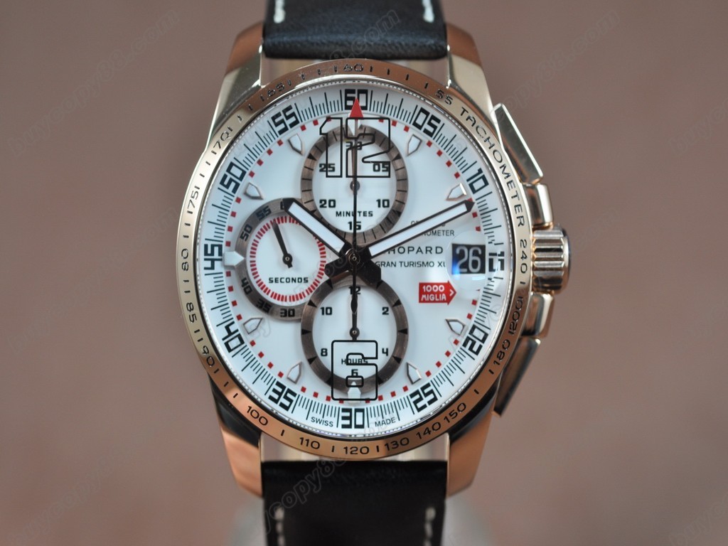 蕭邦錶【男性用】Mile Miglia GTXXL Chrono SS/LE/White Asian 7750 自動機芯搭載1