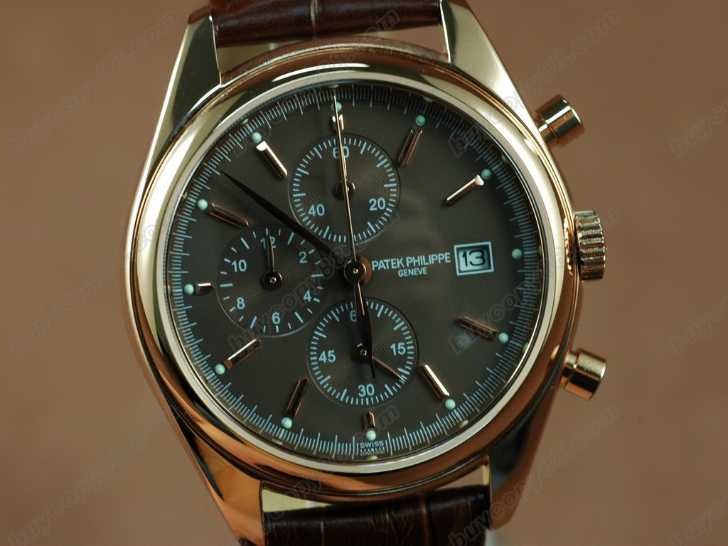 百達翡麗【男性用】Classics Complications RG Case Brown Dial Brown Strap Japan OS20 石英機芯搭載0