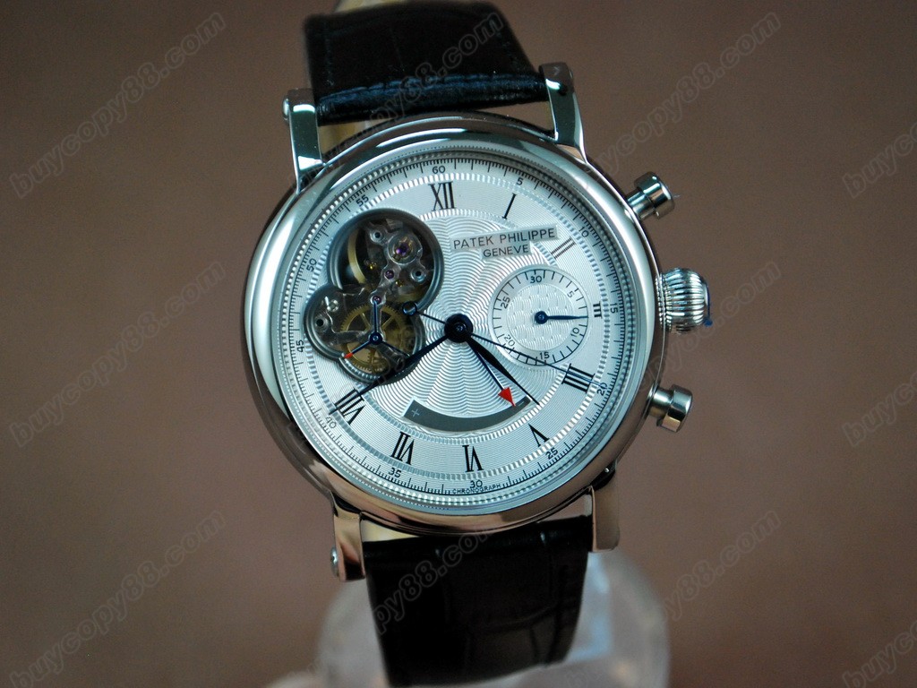 百達翡麗【男性用】 Classic Chronograph SS White Working Chronos手上鏈搭載2