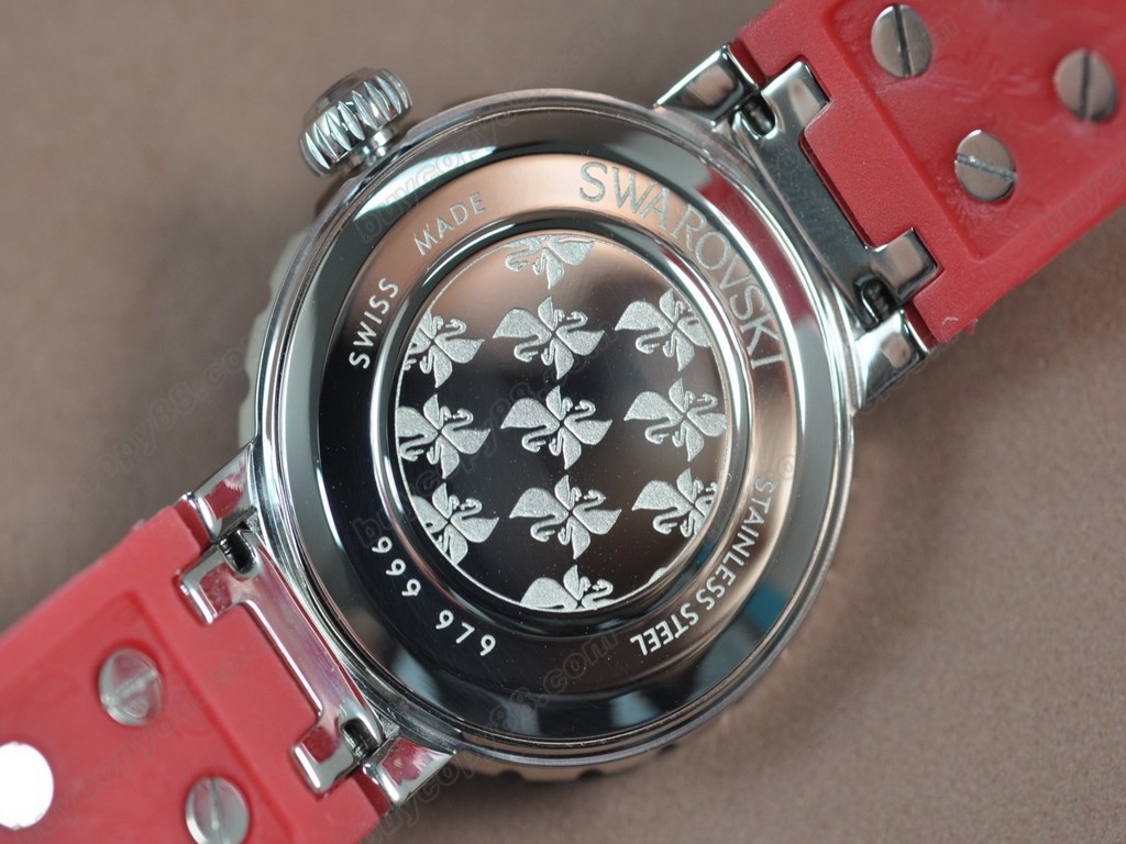 施華洛世奇【男性用】SS/RU Red dial Swiss石英機芯搭載0