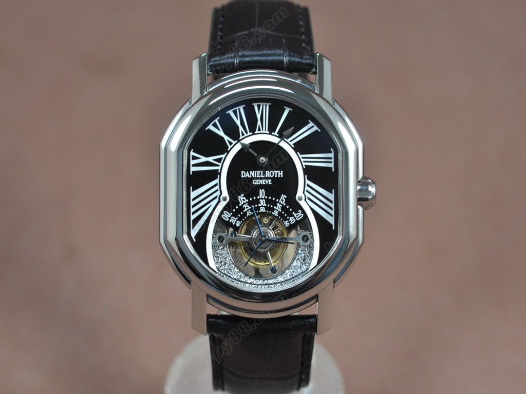 丹尼爾.羅斯 【男性用】 Tourbillon 8 Days SS/LE Black dial手上鏈搭載0