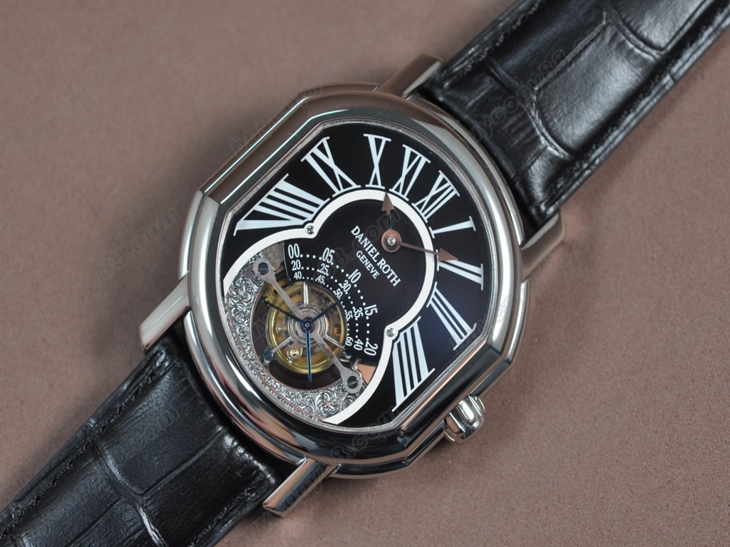 丹尼爾.羅斯 【男性用】 Tourbillon 8 Days SS/LE Black dial手上鏈搭載7