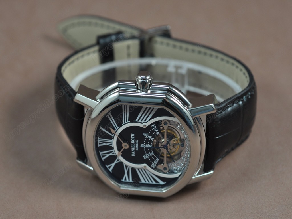 丹尼爾.羅斯 【男性用】 Tourbillon 8 Days SS/LE Black dial手上鏈搭載8