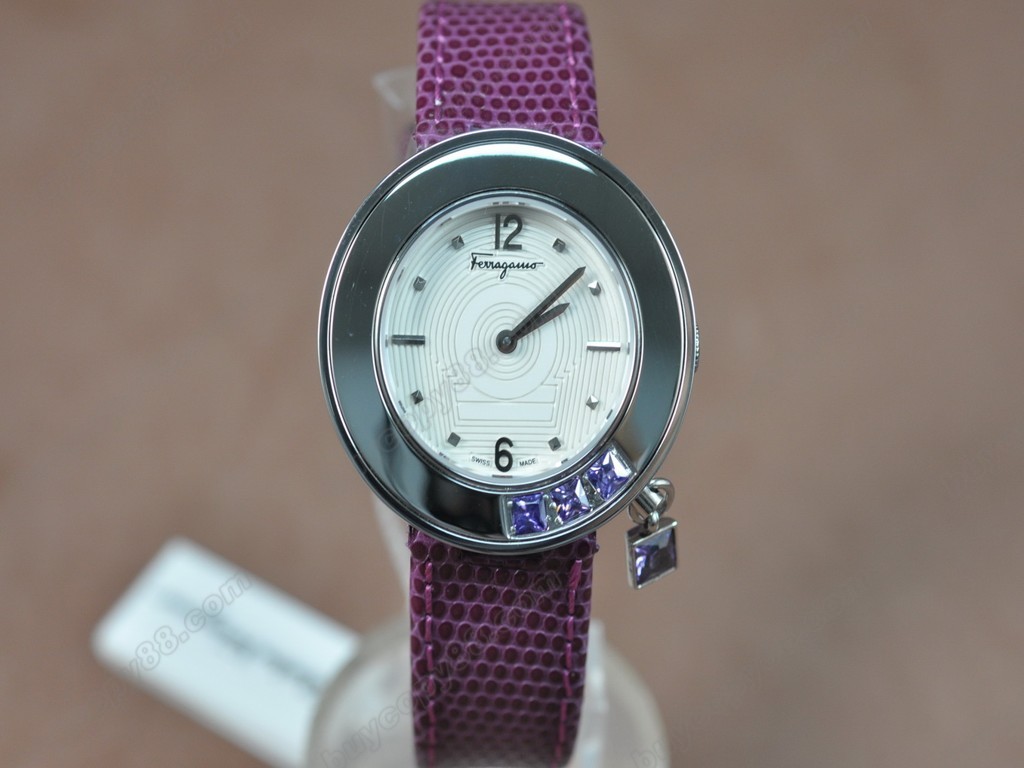 菲拉格慕【女性用】Ladies SS/LE White MOP Dial Swiss石英機芯搭載8