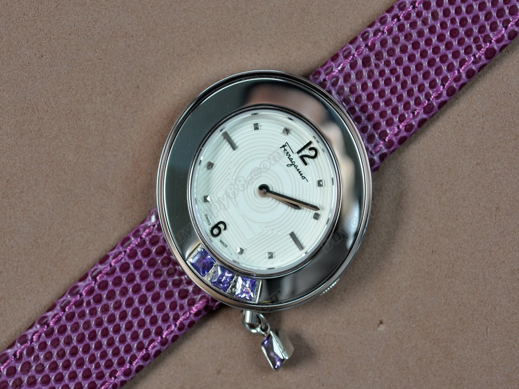 菲拉格慕【女性用】Ladies SS/LE White MOP Dial Swiss石英機芯搭載6