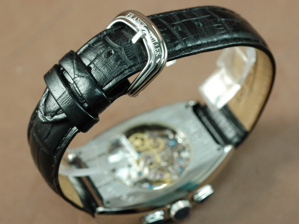 法蘭克穆勒【男性用】 Casablanca Chronograph SS Black Lemania Manual 手上鏈搭載0