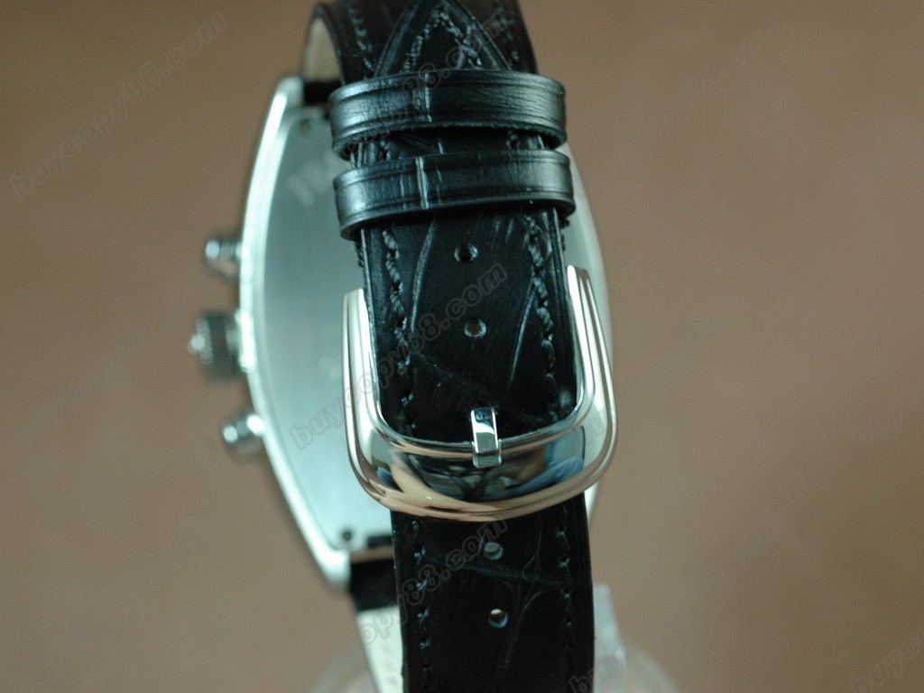 法蘭克穆勒【男性用】 Casablanca Chronograph SS Case Black Dial Black Strap Japan OS20石英機芯搭載 9