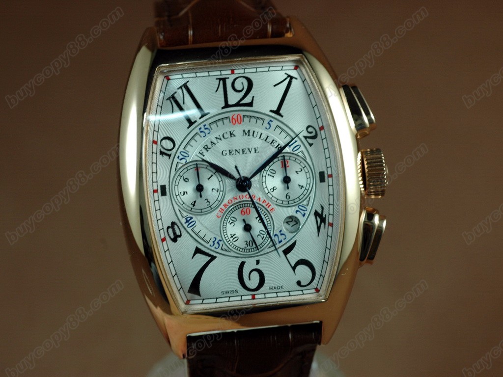 法蘭克穆勒【男性用】 Casablanca Chronograph RG Case White Dial  Japan OS20 石英機芯搭載 8