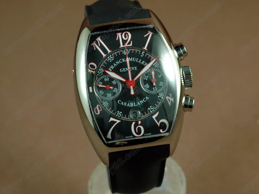 法蘭克穆勒【男性用】 Franck Muller Watches Casablanca Chrono SS/LE Black A-7750 自動機芯搭載．振頻每小時 28,800 次3