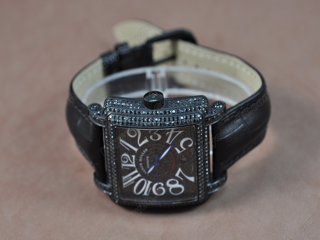 法蘭克穆勒【男性用】Conquistador Ladies PVD/LE Diam Bezel and Dial Swiss 石英機芯搭載5