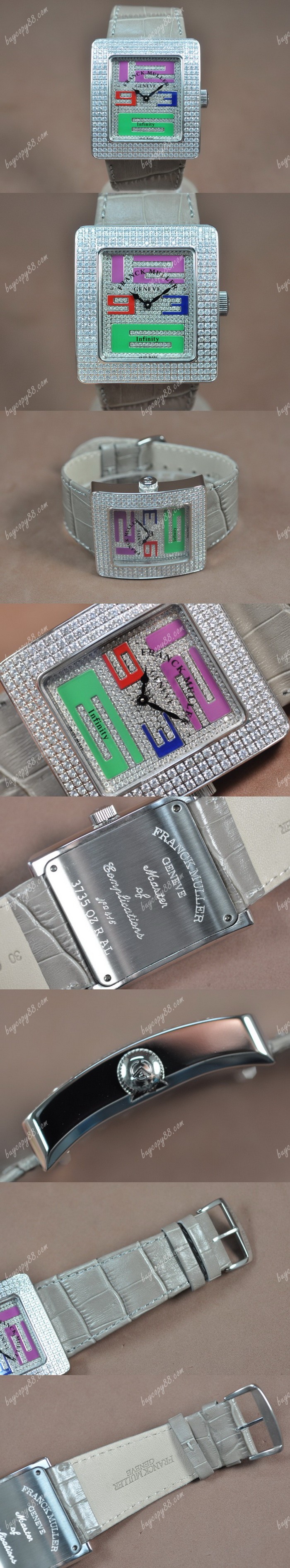  法蘭克慕勒Franck Muller Long Island SS/LE/Diam Diamond Dial Ronda石英錶0