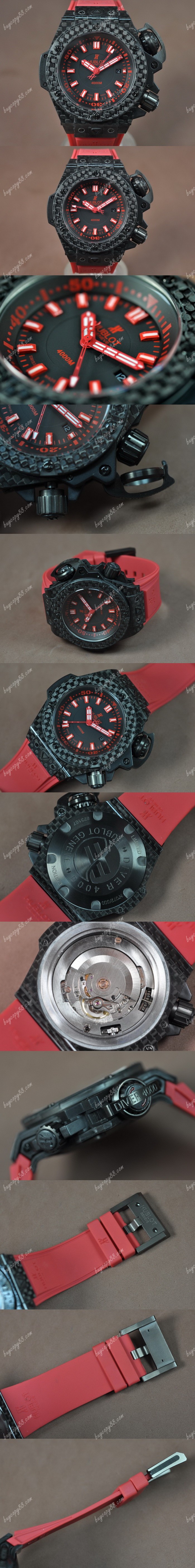 御博Hublot King Power Oceangraphic 4000m Carbon Fibre RU Black A2824-2自動機芯搭載0