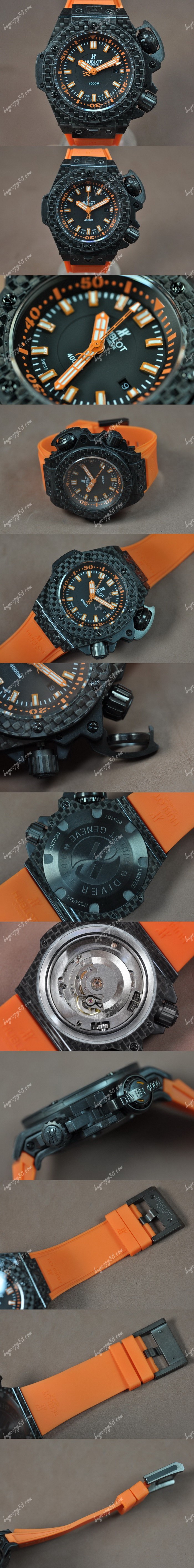  御博Hublot King Power Oceangraphic 4000m Carbon Fibre RU Black A2824-2自動機芯搭載0