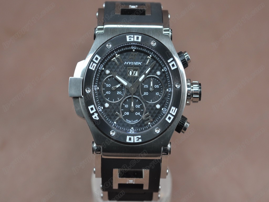 海塞克【男性用】Big Date Chrono SS/PVD/RU  Asian 7750 自動機芯搭載． 振頻每小時 28,800 次0