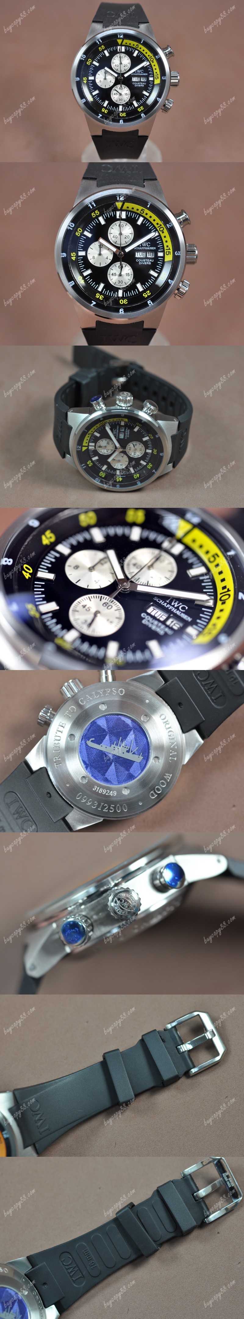 Iwc Cousteau Divers SS/RU Dark Blue Dial Jap OS11石英錶0