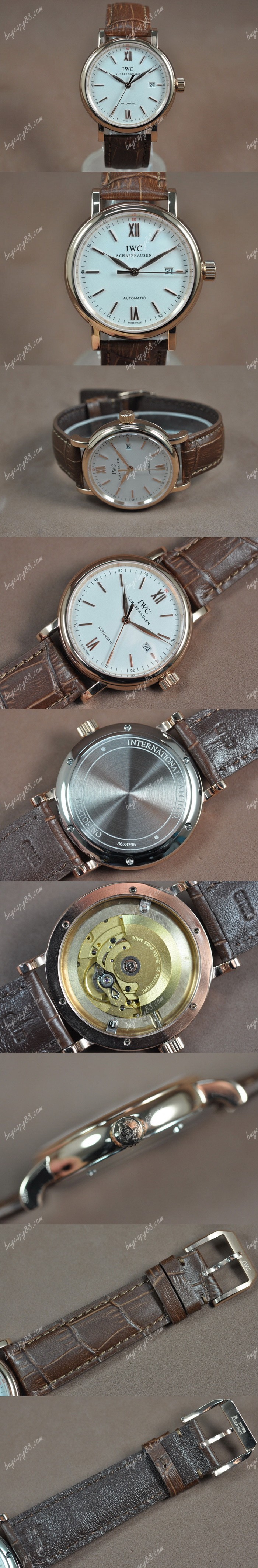  Iwc Portofino 玫瑰金/LE White dial Asia 2824自動機芯搭載0